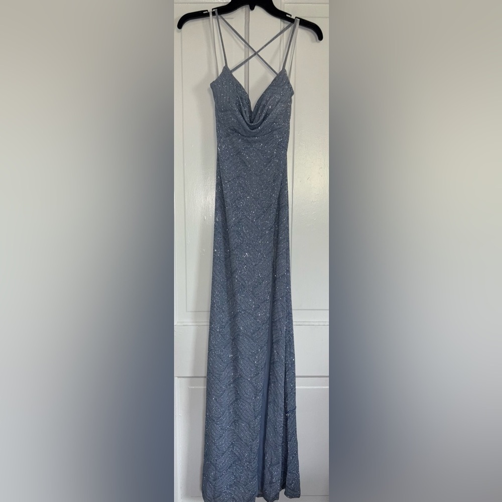 Gray Sequin Maxi A-Line Skirt for Cocktail